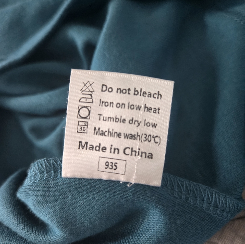 OFEEFAN Teal Long Sleeve Warm, Soft Large dressy casual Tunic length Blouse NWOT - Picture 8 of 8